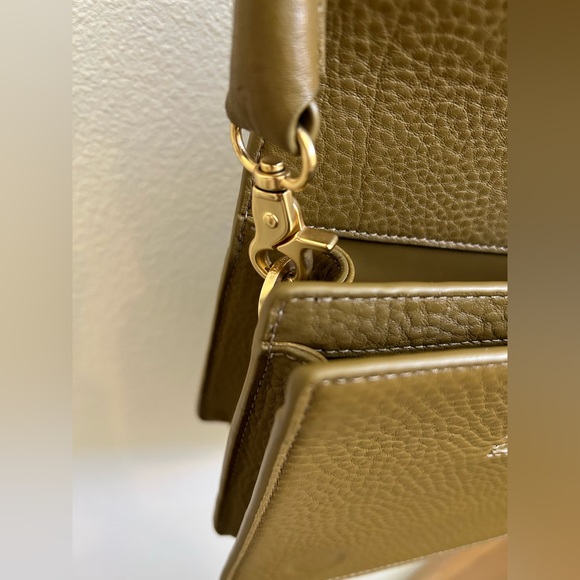 Dagne Dover Pebbled Leather Purse in Olive Green - discontinued style - Picture 9 of 13